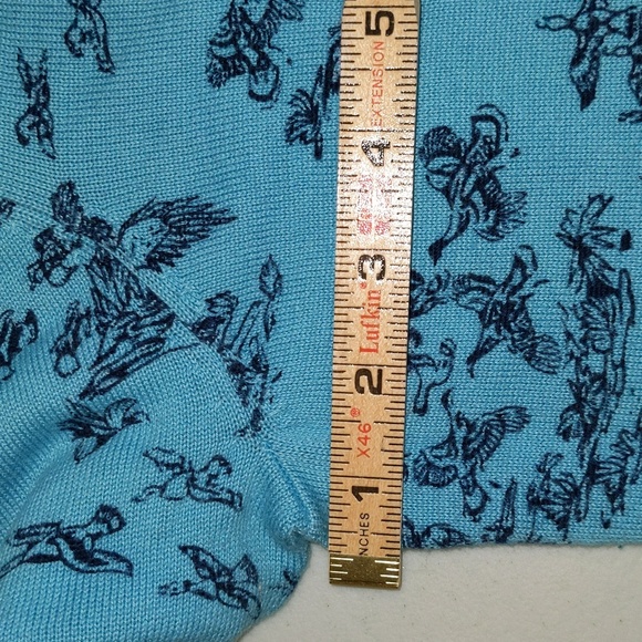 LLBean Women's Size XL Reg 100% Cotton Duck Print Button Front Cardigan Sweater - Picture 9 of 11